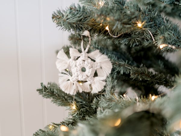 Natural Macrame Snow Flake Christmas Decoration